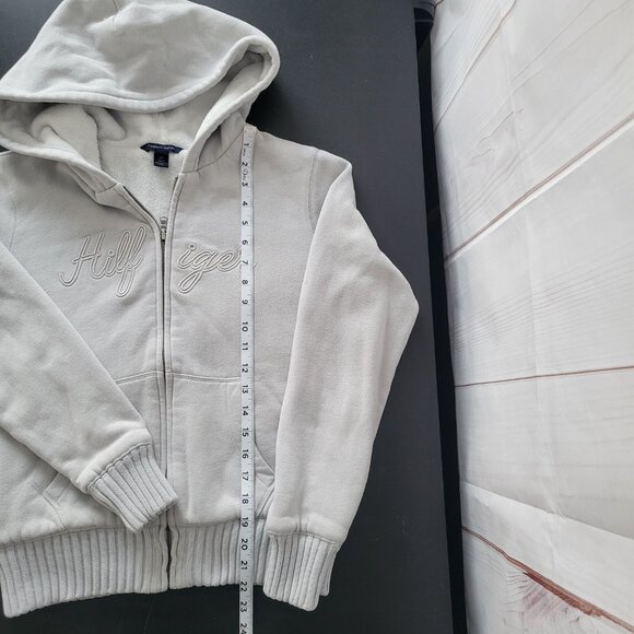 Y2K Tommy Hilfiger Heavyweight Zip Front Hooded Sweatshirt, Women’s S, EUC - Picture 9 of 9